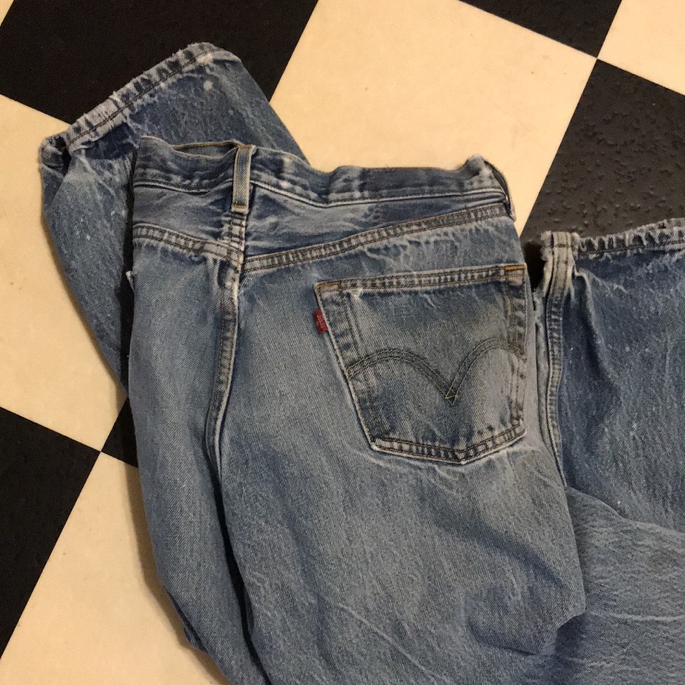 Levi’s Original 501 distressed red tag jeans 38X34 - Picture 3 of 12